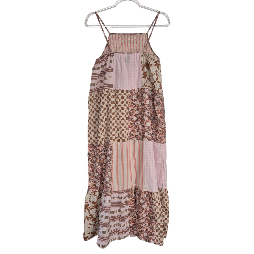 Universal Thread Size S Maxi Patchwork Dress Smocked Spaghetti Strap Cottagecore - Picture 5 of 9